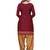 red unstitched synthetic dress material