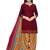 red unstitched synthetic dress material