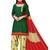 green unstitched synthetic dress material