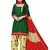 green unstitched synthetic dress material
