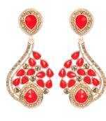 Red diamond earrings