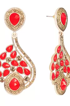 Red diamond earrings