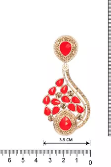 Red diamond earrings