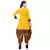 yellow unstitched cotton printed dress material