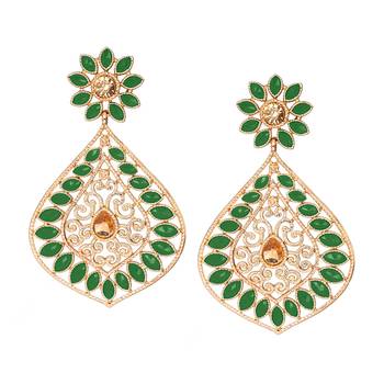 Green diamond earrings 1