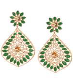 Green diamond earrings