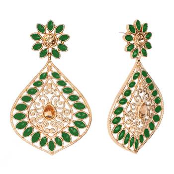 Green diamond earrings 2