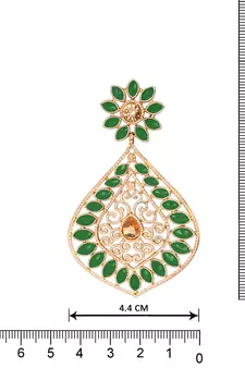 Green diamond earrings