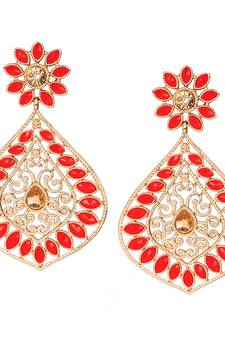 Red diamond earrings