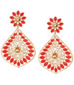 Red diamond earrings