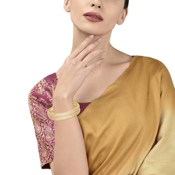 Gold Plated American Diamond Set of 2 Bangles 3
