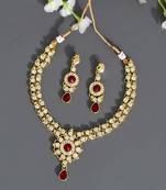 Maroon necklace-sets