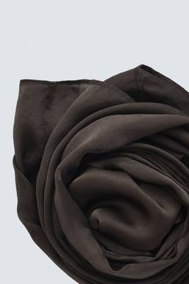 Brown Satin Hijab 4