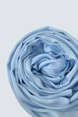 Light Blue Satin Hijab 4