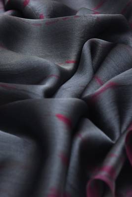 Grey & Maroon Tie-Dye Satin Hijab 3