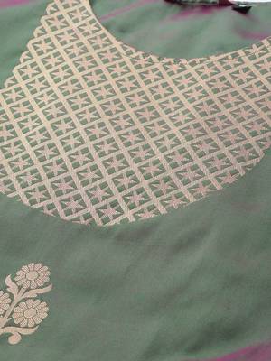 Olive woven silk silk-kurtis 5