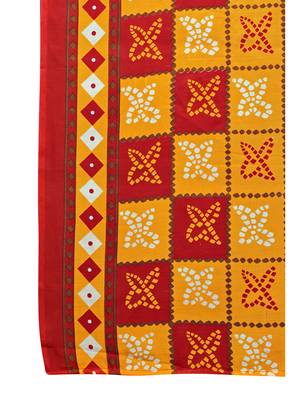 orange cotton unstitched salwar kameez 6