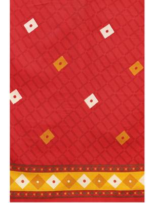 orange cotton unstitched salwar kameez 7