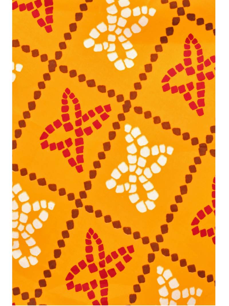 orange cotton unstitched salwar kameez