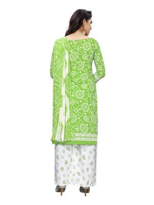 green cotton unstitched cotton salwar kameez 4