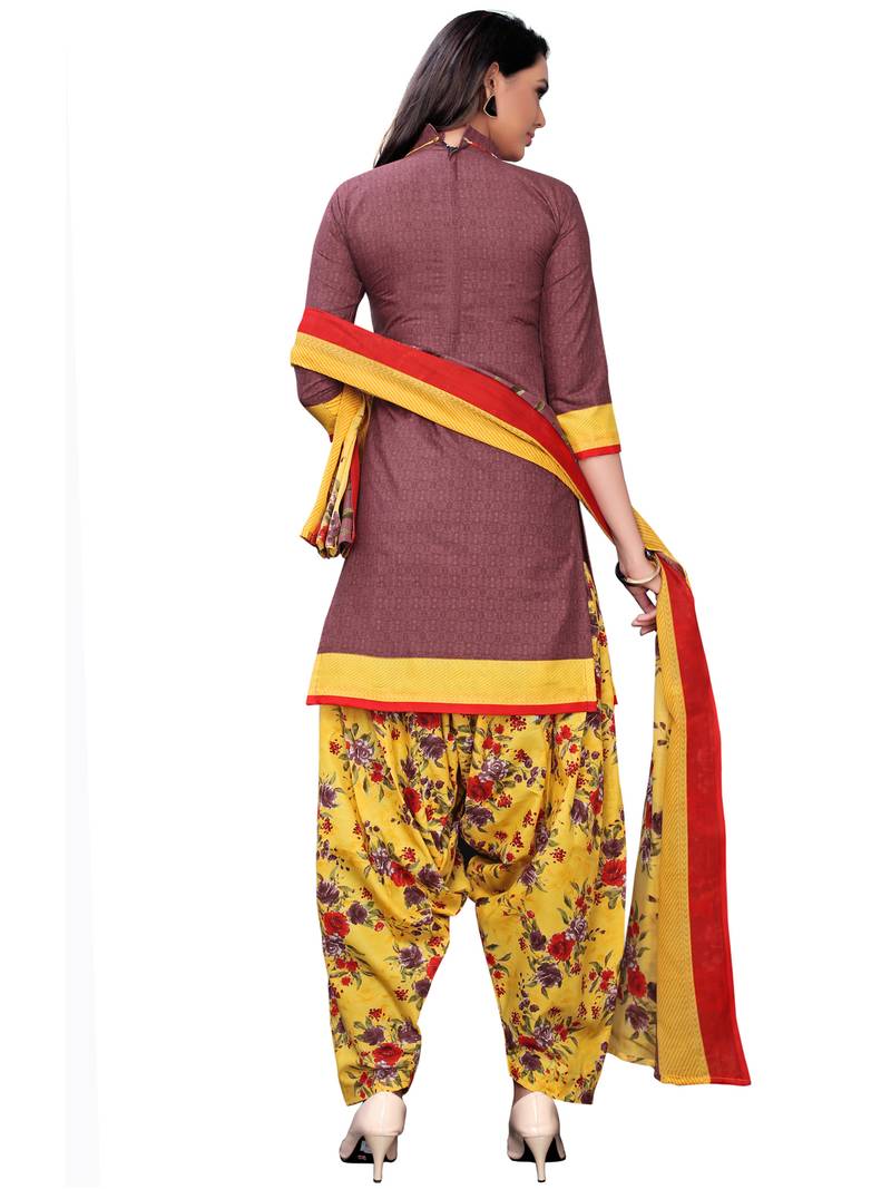 pink cotton unstitched cotton salwar kameez