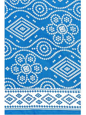 blue cotton unstitched cotton salwar kameez 5