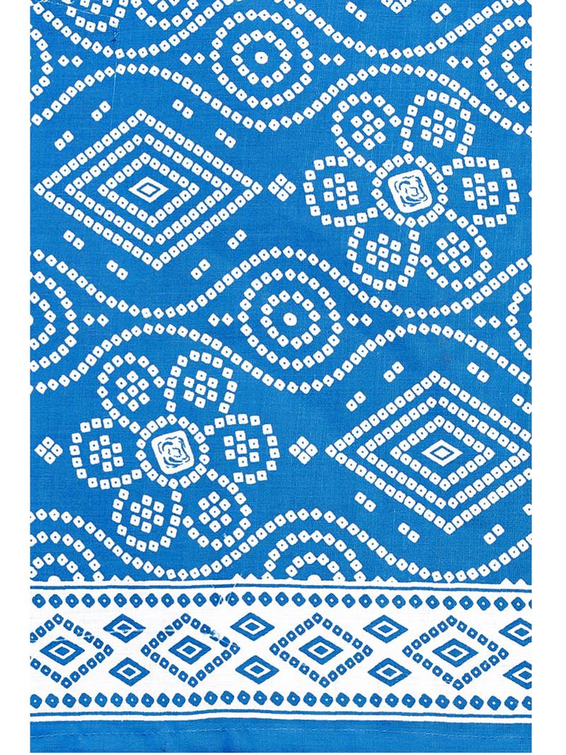 blue cotton unstitched cotton salwar kameez