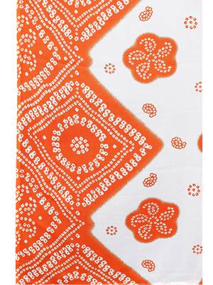 orange cotton unstitched cotton salwar kameez 7