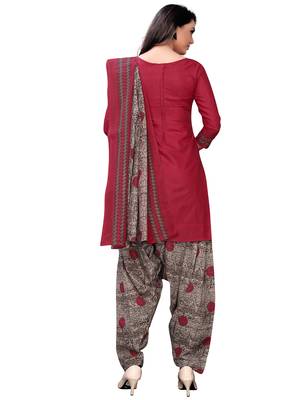 pink cotton unstitched cotton salwar kameez 5