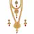 Gold Plated Long and Short Necklace Set For Women
