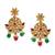 Gold Plated Multicolour stone Studded Traditional Choker Necklace Set For Women