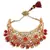 Gold plated Red Stone Studded Choker Necklace Set