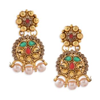 Gold Plated Stone Studded Traditional  Choker Set 4