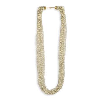White Pearl Beaded  Necklaces 3