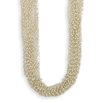 White Pearl Beaded  Necklaces 4