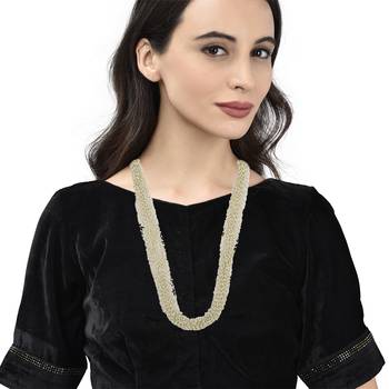 White Pearl Beaded  Necklaces 5