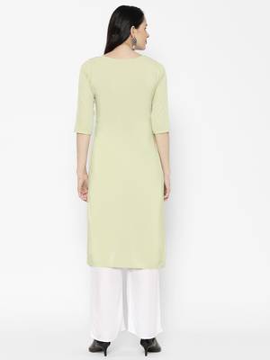 1 Stop Fashion Women's Multicoloured Digital printed Crepe Knee long kurtas/kurtis 2