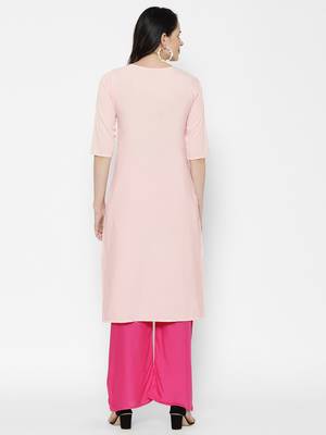 1 Stop Fashion Women's Multicoloured Digital printed Crepe Knee long kurtas/kurtis 3