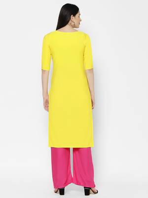 1 Stop Fashion Women's Multicoloured Digital printed Crepe Knee long kurtas/kurtis 3