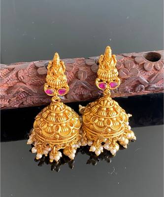 Gorgeous Antique Ruby Long Lakshmi Jhumkka Dj15220 2