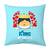 Passionate King Of Hearts Print Cute Blue Cushion 909