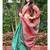 Green woven banarasi silk saree with blouse