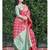 Green woven banarasi silk saree with blouse