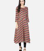 Fabclub Women A-Line MultiColor Designer Kurti