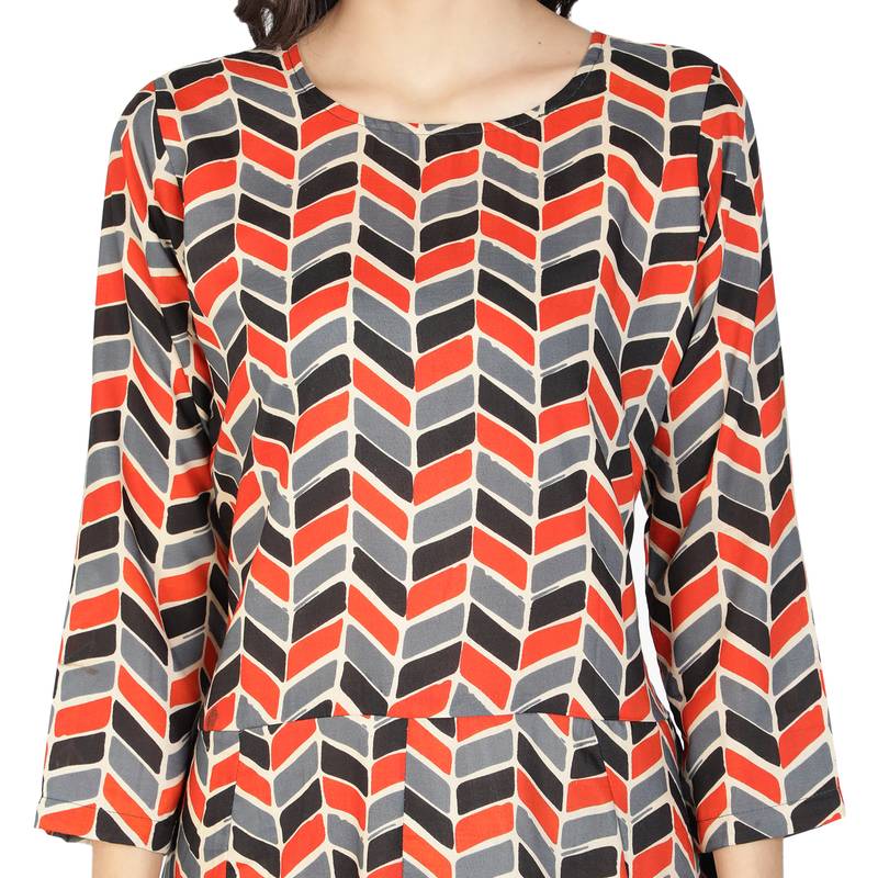 Fabclub Women A-Line MultiColor Designer Kurti
