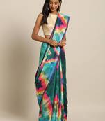 New Batik Shibori Print Digital Linen Saree