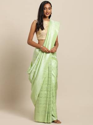 Pure Dola Silk Horse Design Hand Dyed Banarasi Pure Silk Saree 1