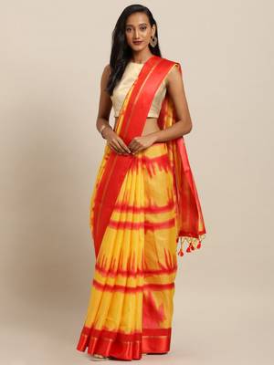 New Satin Kota Doriya Ikat Print Party Wear Saree 1