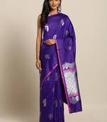 New Soft Silk Banarasi More Kesari Paithani Saree