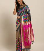 New Banarasi Kanjiwaram Tempal With Multy Colour Box Soft Silk Saree
